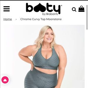 EUC Booty By Brabants Curvy Chrome Moonstone Top